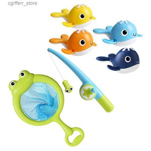 아기 목욕 장난감 시계 장난감 고래 아이 목욕 낚시 장난 장난감 아기 욕조 물 자석 만화 놀이 공연 유아 샤워 l48