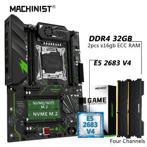 Möss Hinist X99 Moderboard Kit Xeon E5 2683 V4 CPU DDR4 2st*16 GB RAM 2133MHz Memory Combo NVME USB3.0 Four Channel ATX MR9A Pro