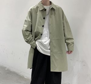 Men039S Trench Coats wielokolorowy Trench Płaszcz Men039s Moda Casual Long Coat Men Men Streetwear Korean Lose Oversiaste Windbreak9796712