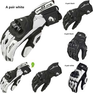 New Mens Mulheres 4 Temporada Dirigindo Supertech Black/White Motorcycle Leather Luvas Racing Luve Motorbike Cowhide Racing Bike Knight