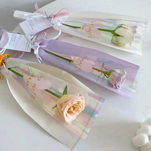 Hediye Sargısı 10 PCS Selofan Kağıt Çiçek Sarma Çantası Tek Çiçek Buket Sargıcı Anneler Günü Doğum Günü Partisi Ambalaj Dekor