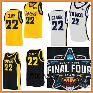 Custom 22 Caitlin Clark Jersey Iowa Hawkeyes Women College Basketball Maglie da basket Men Kidies Black White Yellow Any Name Message Us 2024 Women Kids Youth Men 2uw4