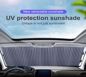 Auto Retractable Windschutzscheibe Sonnenschatten Block Sonnenschutzabdeckung vordere Heckfolie Vorhang für Solar UV Schutz 466570cm5556673