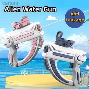 Gun Toys Summer Fully Automatic Electric Water Gun Rechargeable Long-Range Continuous Firing Space Party Game Splashing Kids Toy Boy Gift 240408