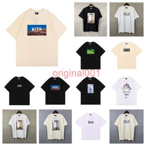 Kith Shirts Herren Designer T-Shirts Tee Workout-Shirts für Männer übergroße T-Shirts T-Shirt 100%Baumwoll Kith T-Shirts Vintage Kurzarm US Size Tops Shorts ZX