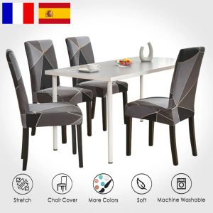 Embossing Grey Color Chair Covers Spandex Desk Seat Chair Covers Protector Seat Slipcovers for Hotel Banquet Wedding Universal Size 1pc