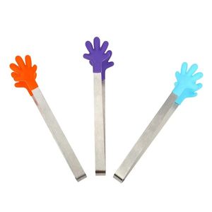 1 Pcs Creative Hand Shape Mini Food Clip Stainless Steel Kitchen Cooking Salad Serving BBQ Tongs Food Grade Silicone Tong Tools