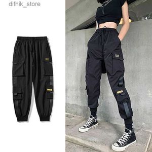 Women's Jeans Strtwear Black Pants Women Korean Style Elastic Waist Sweatpants Baggy Pants Summer Autumn Hip Hop Harajuku Trousers Women Y240408