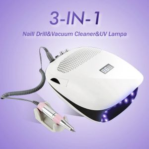 Cıvatalar 140W 3in1 Manikür Hine Naill DrillVacuum CleaneraRuv Lamba Tırnak Profesyonelleri Manikür Tırnak Aracı Toz Toplayıcı Tırnak Sanatı