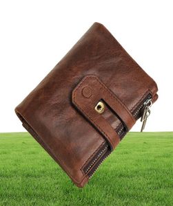 2020 Brand high end Leather Men039s Card Wallet Cowhide Leather Men Wallet Short Coin Purse little Vintage Wallets Brand High Q3241384