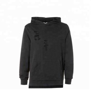 Wholesale New Design Black Green Color Thin Hoodie Mens Custom Ripped Cotton Xxxxl Hoodies