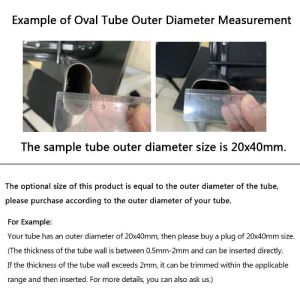 12pc oval dikdörtgen tüp takma fiş ucu kapak plastik tapa boru boru kapağı sandalye kare yuvalı ekler masa dışkısı mobilya bacak