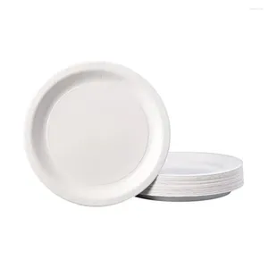 Disposable Dinnerware Hoffmaster White Coated Paper Lunch Plates 9" 500 Count