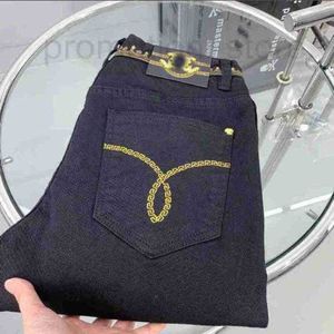 Men's Jeans designer 2024 Elastic Medusa Soft and Comfortable Official Website runway style S82N