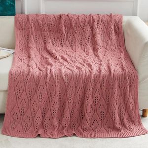 Blankets Knitted Throw For Couch And Bed Soft Cozy Knit Blanket Lightweight Decorative Farmhouse Warm Woven