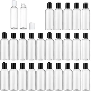 Storage Bottles 5PCS 30ml/50ml/60ml/100ml Clear Plastic Empty With Disc Top Caps Travel Refillable Containers For Shampoo Lotions Cream