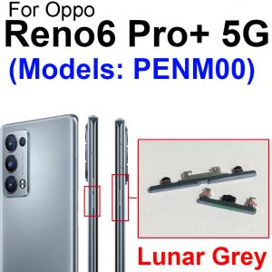Oppo Reno 6 6 Pro için Plus 6 Lite 5G Kapalı Güç Hacminde Yukarı Aşağı Anahtar Anahtar Düğmeleri Tuş Takımı Parçaları