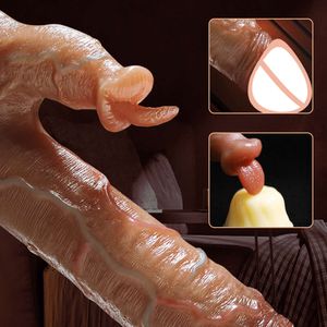 Sexy Spielzeug Dildo Realistisches Silikonsicherheitsmaterial für Klitorisvagina Stimulation Vibrator Frauen und Paar