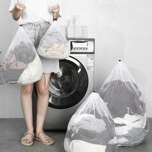 Çamaşır çantaları Taşınabilir Katlanabilir Büyük Çamaşır Çantası Örgütlendirici Net Kirli Sutu Çorap Panties İç çamaşırı Ayakkabı Storag Yıkama Makinesi Kapağı