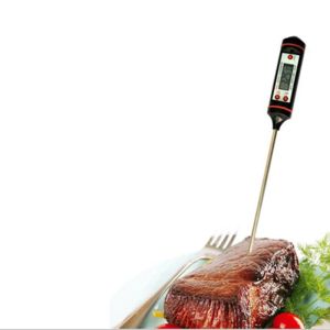 Dijital LCD Et Termometresi Yemek Yemek Evi Kapalı Mutfak Barbekü Probu Su Sütü Yağ Sıvı Fırın Test Termometresi Dijital