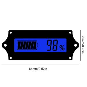 12V 24V 36V 48V Lead Acid Battery Capacity Indicator LCD Digital Display Meter Lithium Battery Power Level Detector Tester