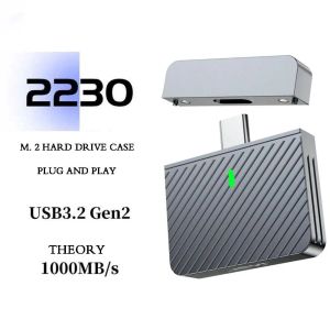 Gadgets M.2 NVMe 2230 SSD Enclosure Case USB C Adapter 10Gbps Play Box And 1000MB/S Gen2 Plug Box Portable USB3.2 Drive Solid 2230 A4P4