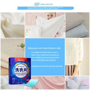 40Pcs Laundry Tablets Efficient Detergent Strong Deep Cleaning Detergent Easy Dissolve Laundry Soap Tablets Cleaning Supplies