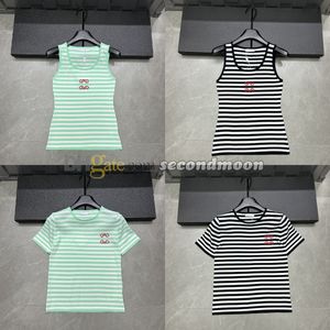 Stripe Start Sport Top Women Designer Print Stipt U Neck Tanks Top Spring Summer Mot traspirante