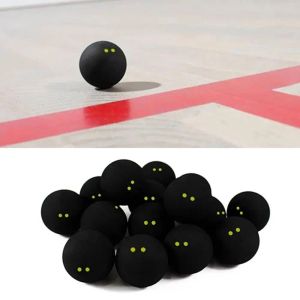 Black Professional Squash Rackets Racquet Sports Two-Yellow Dots Squash Ball Low Speed Ball Rubber Balls