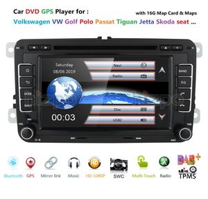 2 DIN 7 인치 자동차 DVD GPS 라디오 플레이어 VW 골프 5 6 Touran Passat B6 B6 Sharan Jatta Skoda Seat Autoradio와 BT8506115