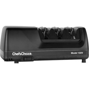 ChefSchoice 15xvp Professional Electric Messer Spitzer mit 100% Diamant -Schleifmitteln und Präzisionswinkel -Führern für geraden Kanten und gezackte Messer - 3 Bühne