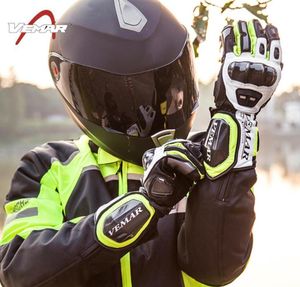 Guanti in pelle in fibra di carbonio integrale Racing Offroad Gloves Riding Grovesmotorcycle Fullfinger guanti ciclistici 4 colori M 41922004772179