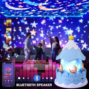 Kids Night Light Projector 21 Filme Bluetooth Music Player wiederaufladbare Nachtlichter Schlafzimmer Dekor Geburtstag Geschenkstar Projektor