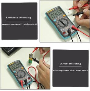 BIDDE DIGITAL MULTIMETER電圧テスター連続性周波数抵抗静電容量温度ダイオードテスト付きマルチメトロ