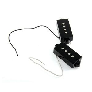 70mm Guitar Accessories 2Pcs 4 String Noiseless Pickup Black for Precision P Bass Replacement Bass Pickup Set ISPfor 70mm Black Bass Pickup Set