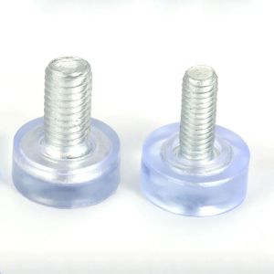 Transparent Clear Thread M6 M8 Furniture Glide Leveling Feet Adjustable Leveler Pads Furniture Levelers for Table Chair Sofa Leg