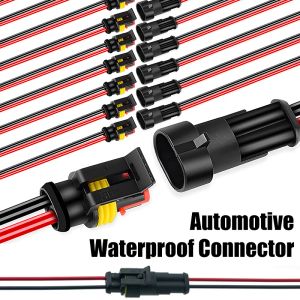 10/12/20pcs 2 pinos conectores elétricos conectores de carro à prova d'água do cabo automotivo conexão elétrica da tira do terminal