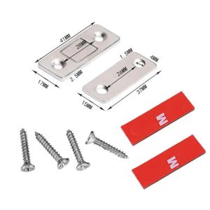 2 Pack Ultra Thin tunna skåp magnetiska fångsthäftande lådmagnet fångst för köksskåp dörr stängning magnetisk dörr fångst närmare