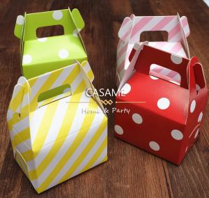 12sts Birthday Paper Candy Box Wedding Favors Polka Dot Candy Boxes Kids Party Favor Box Diy Present Box Supplies Polka Candy Bag