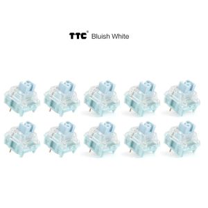 Teclados TTC Bluish White Silen Switch Linear Gaming personalizado Teclado mecânico GH60 GK61 SK87 PCB MX Switch 37G Button Milk Green Switch