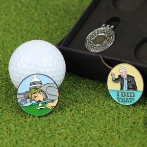 Magnetic Golf Hat Hat Clip Ball Marker Golf Ball Mark Electroplating Paint Marker Golf Acessórios de golfe Ajuda homens homens presentes