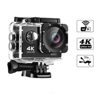 Kameralar Ultra HD Action Camera 4K/30FPS WiFi 2 inç sualtı su geçirmez kask Video Kayıt Spor kameraları açık kameralar