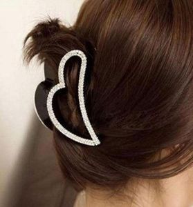 Lady Heart Shape Black Crystal Rhinestone Claw Hair Clip Hairpin Hairwear Clamp R8011225757