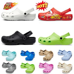 Designer de moda sandálias femininas mass crianças crocc clássico slides praia cros cross cado-tie buckle slippers chinelos famosos plataforma famosa à prova d'água branca sandale