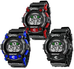 Mens Big Children Kids Boys Whole Fashion Sports Cute Watches Student LED Digital Watch Electronic Gift Party Mens Sport Watch9711055