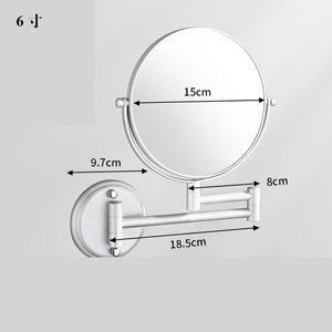 Moderno de maquiagem de parede de prata moderna Acessórios para banheiros de banheiro telescópicos espelho de beleza montada na parede decoração de casa grátis