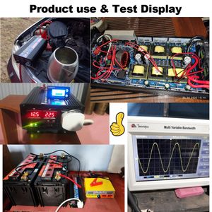 Saf Sinüs Dalga İnverter 2000W 1000W 1600W 12V 24V 48V AC 220V 50Hz 60Hz Güç İnvertör Ev Araba Dönüştürücü Güneş Enerjisi