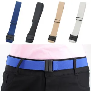 Bälten unisex elastisk avslappnad justerbar tunn midjebälte damklänning cummerbund smal band spännefritt midjeband