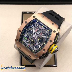 Saatler Tasarımcı Saatler Mekanik Bilek Saat İsviçre Hareketi RM Erkek Bilekler Kadın Bilekleri Erkek Serisi RM Otomatik 18K Gül Altın Erkek