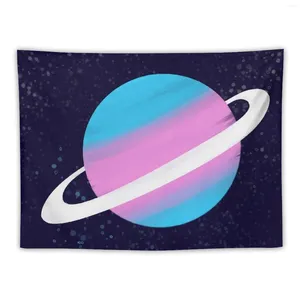 Arazzi Trans Pride Planet in Space Tapestry Decorativo Decorazione murale DECORAZIONE MURALI